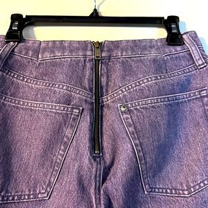 Purple Heavyweight Zipper Denim